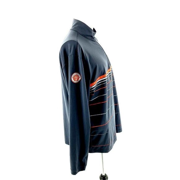 Under Armour Coldgear Infared Gray Orange‎ Striped 1/4 Zip Long Sleeve Large - Picture 6 of 15
